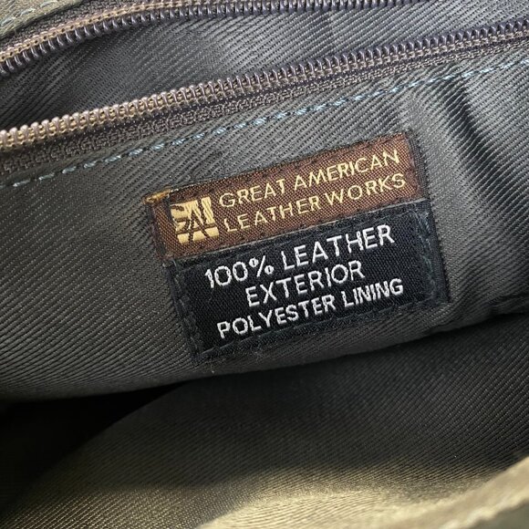 Great American 100% LeatherExterior  Black Crossbody Purse Shoulder Bag - Picture 3 of 15